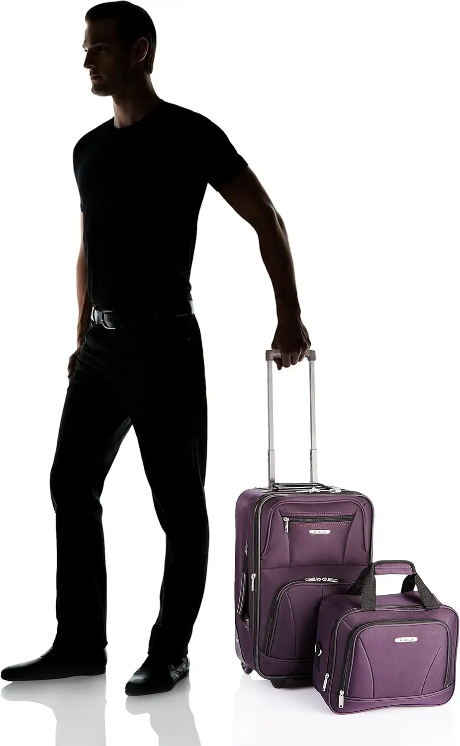 Rockland Fashion Expandable Softside Upright Luggage Set, Purple, 2-Piece (1419) - 81rHANqWHtL._AC_SL1500_